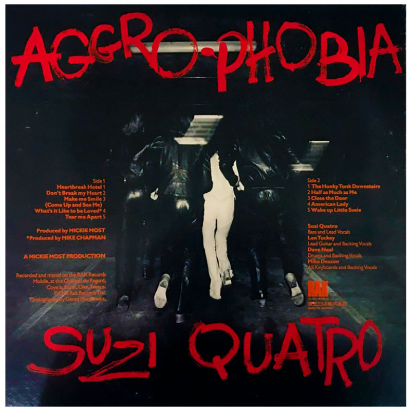 Виниловая пластинка SUZI QUATRO ‎– Aggro-Phobia, 1976 (LP)