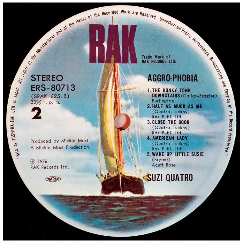 Виниловая пластинка SUZI QUATRO ‎– Aggro-Phobia, 1976 (LP)